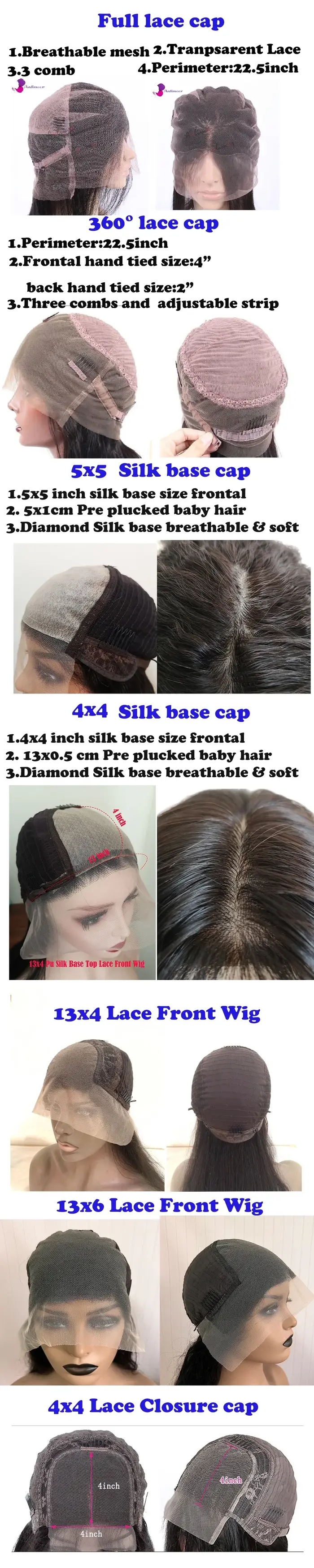 Perruque en cheveux humains naturels