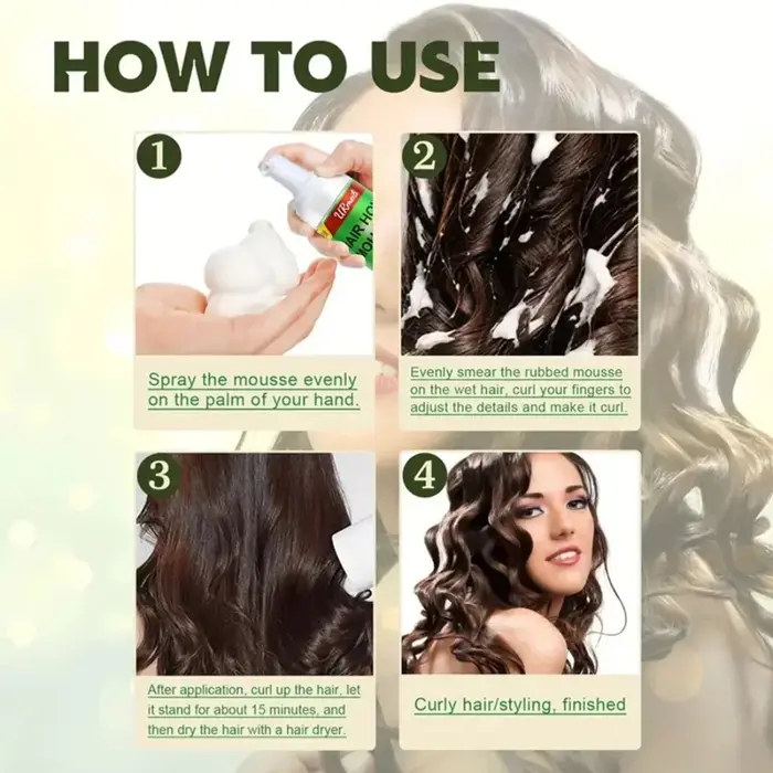 Mousse pour cheveux bouclés (207ml) pour perruques