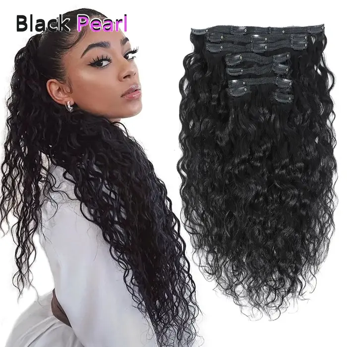 Extensions de cheveux humains brésiliennes Black Pearl Ocean Wave