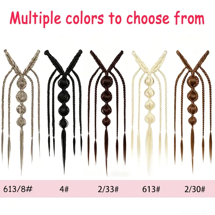 Perruque synthétique tressée de 24 pouces avec clip BB en forme de U, adaptée à un usage quotidien et aux fêtes pour femmes
