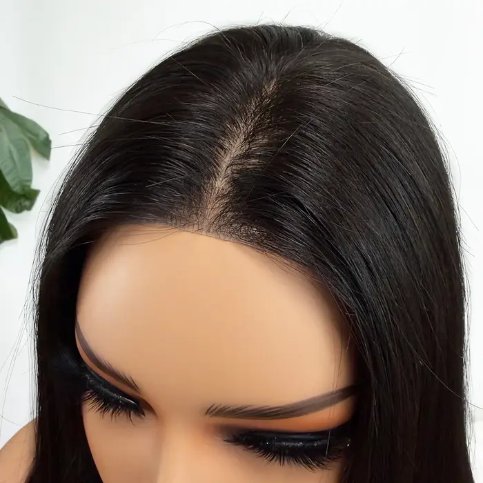 Perruques longues et droites en cheveux humains pour femmes