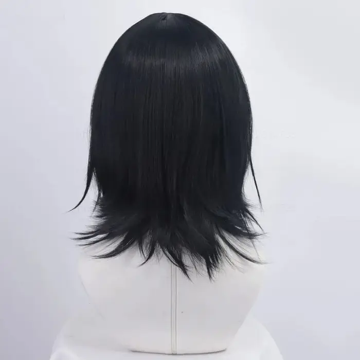 Anime Fyodor Dostoïevski Cosplay perruque noir simulé cuir chevelu