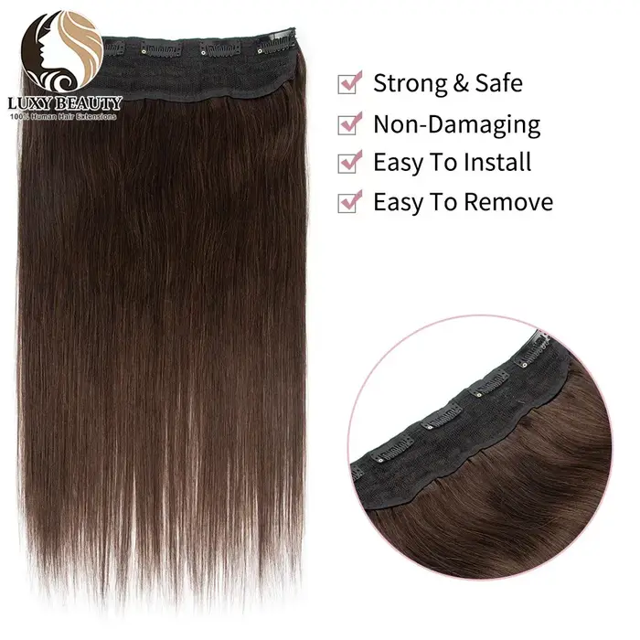 Extensions de cheveux naturels Remy à Clip blond