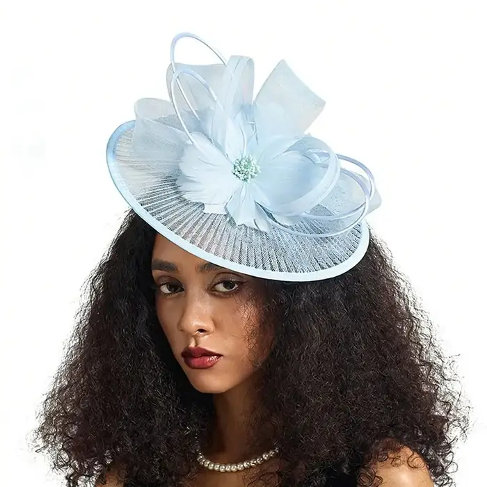 Serre-tête en résille fleuri élégant vintage