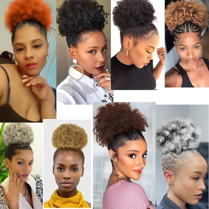 Afro Puff cordon queue de cheval Extension courte