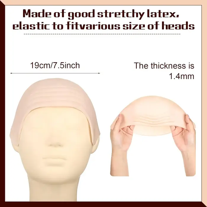 Bonnet chauve en latex pour femmes adultes