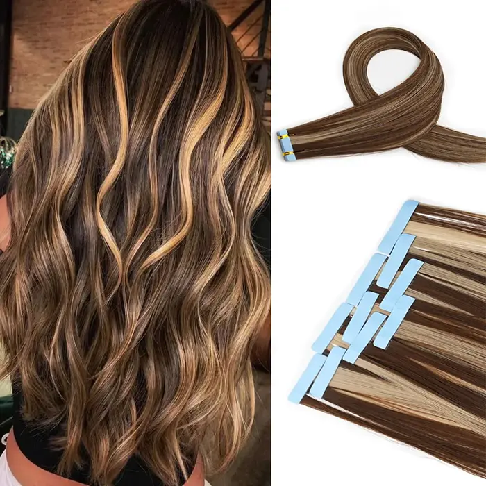 Bande dans les Extensions de cheveux adhésif Invisible 24 pouces