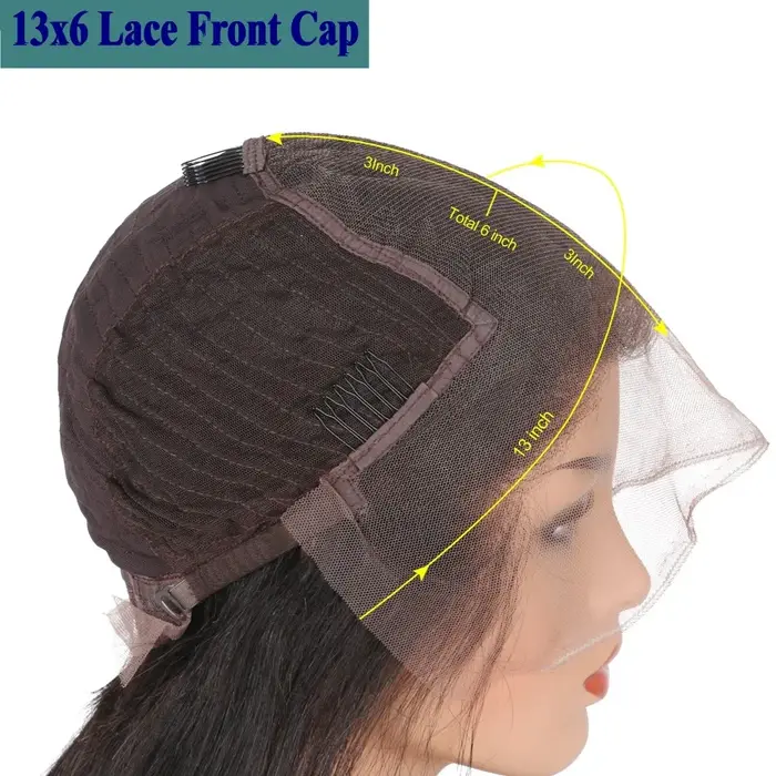 Perruque Lace Front Wig naturelle indienne Remy, cheveux lisses et longs, blond ombré, sans colle, a