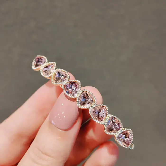 Pinces à Cheveux Géométriques en Clip et Strass, Barrettes Latérales de Style Coréen, Accessoires à 