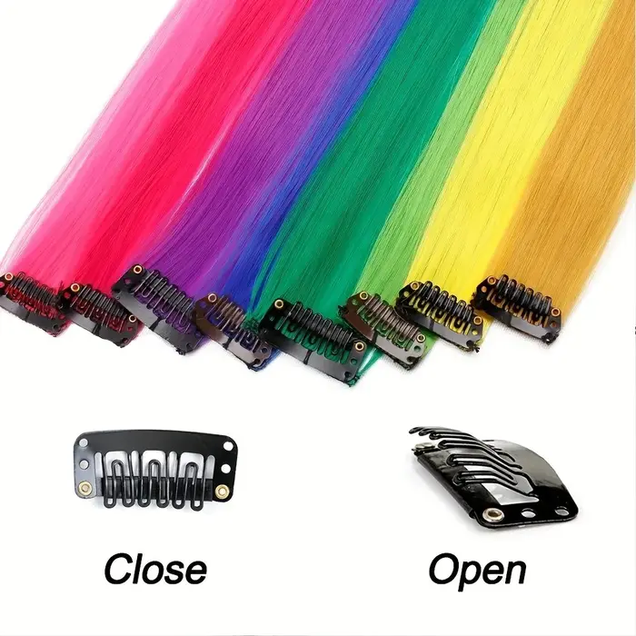 Extensions capillaires synthétiques lisses à clips