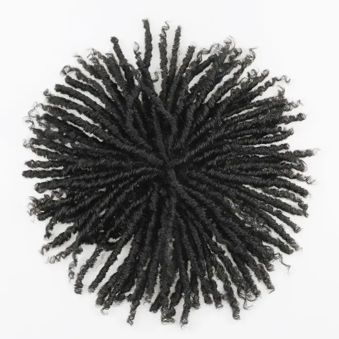 Jeedou synthétique toupet postiche perruque cheveux courts bouclés tressé pince