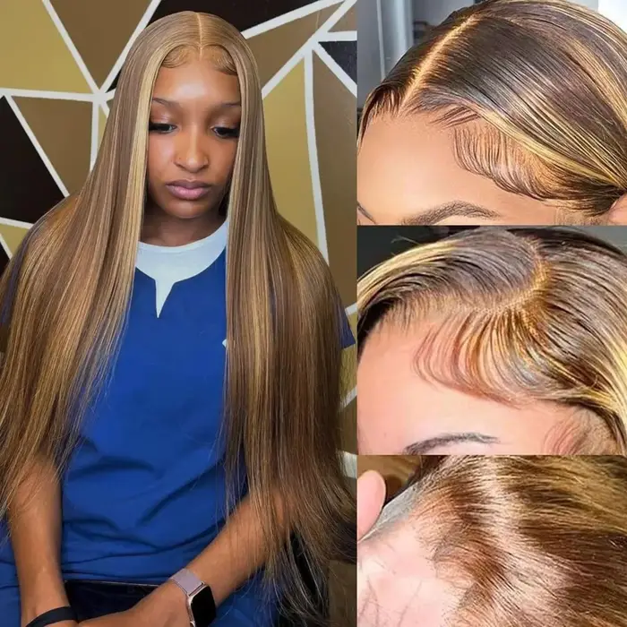 Perruque 427 Highlight en Cheveux Humains