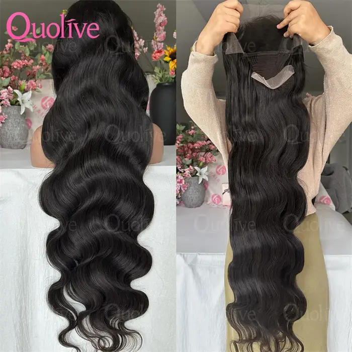 Perruques en cheveux humains ondulés 13x6 13x4 de 30-40 pouces pour femmes noires, perruques sans co