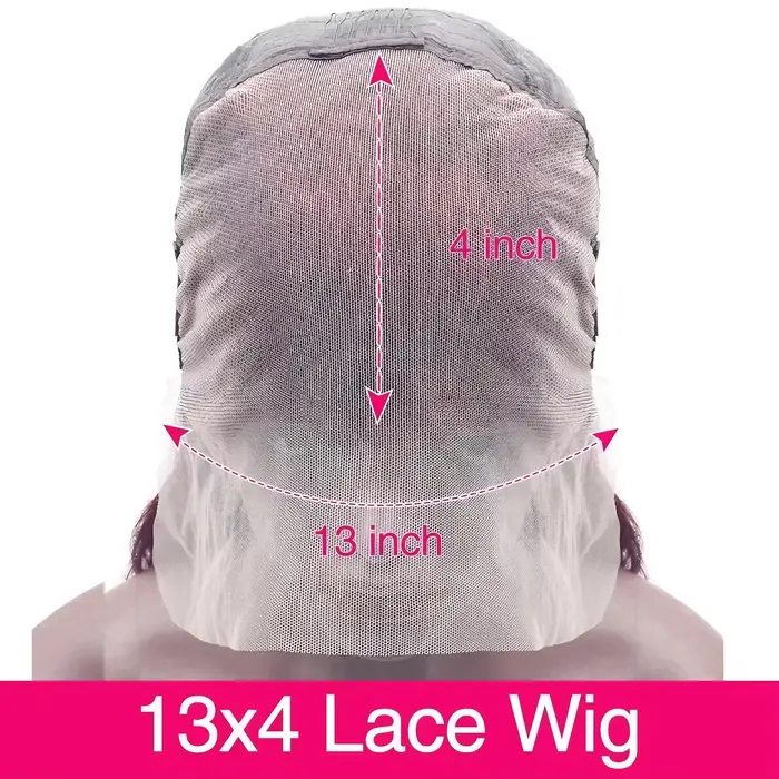 Perruque frontale en dentelle transparente HD 13x4 pour femme