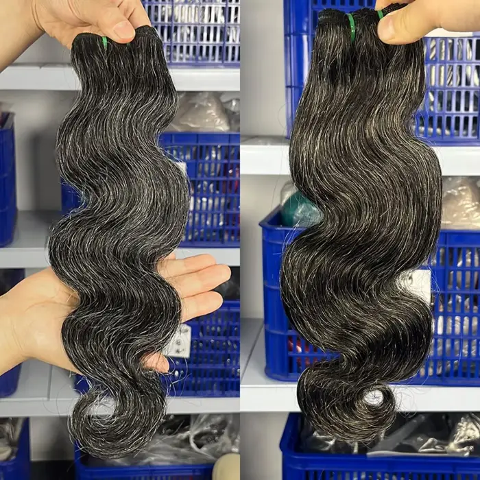 Extensions de cheveux humains Salt and Pepper P1B/Gris
