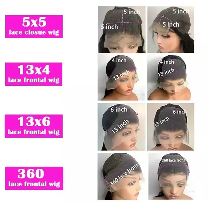 Perruques à dentelle frontale HD 13x4 et 13x6 avec closure 5x5 | Perruques en cheveux humains liss