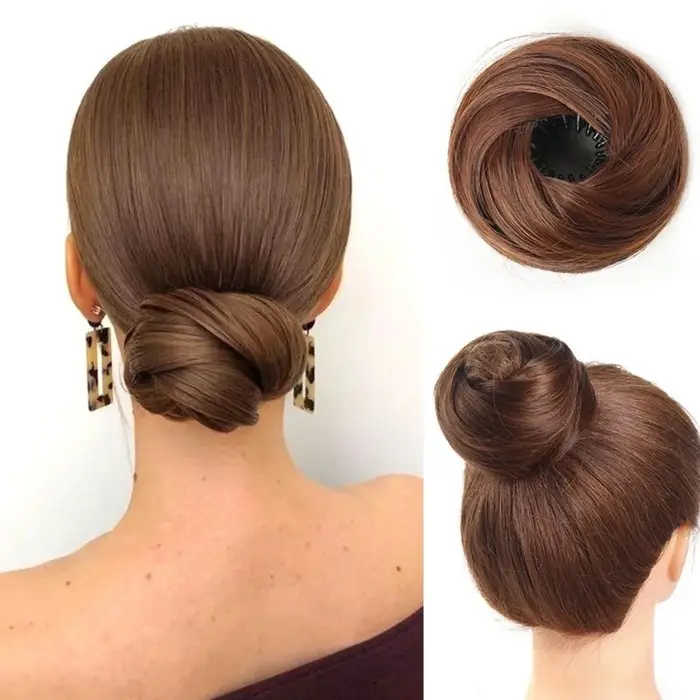 Pince à cheveux synthétique en chignon