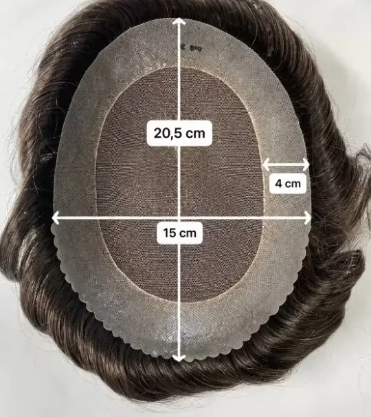 Prothèse capillaire personnalisée Australie, base en dentelle PU