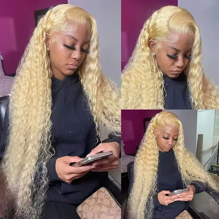 30 32 pouces 613 vague profonde lâche 13x6 HD dentelle frontale perruques bouclés brésilien cheveux 