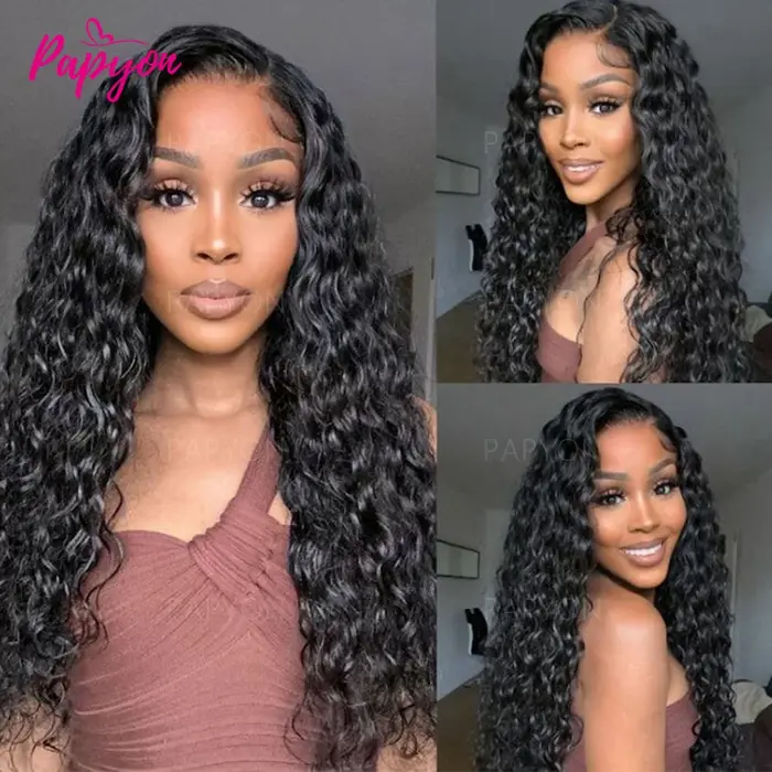 Perruque Lace Frontal Wig naturelle sans colle, cheveux humains, 6x4, prêt à porter, pré-épilés, bou