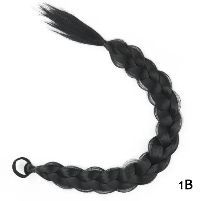 Extension de cheveux queue de cheval tressée avec élastique, tresses de boxe pour femmes, tresse lon