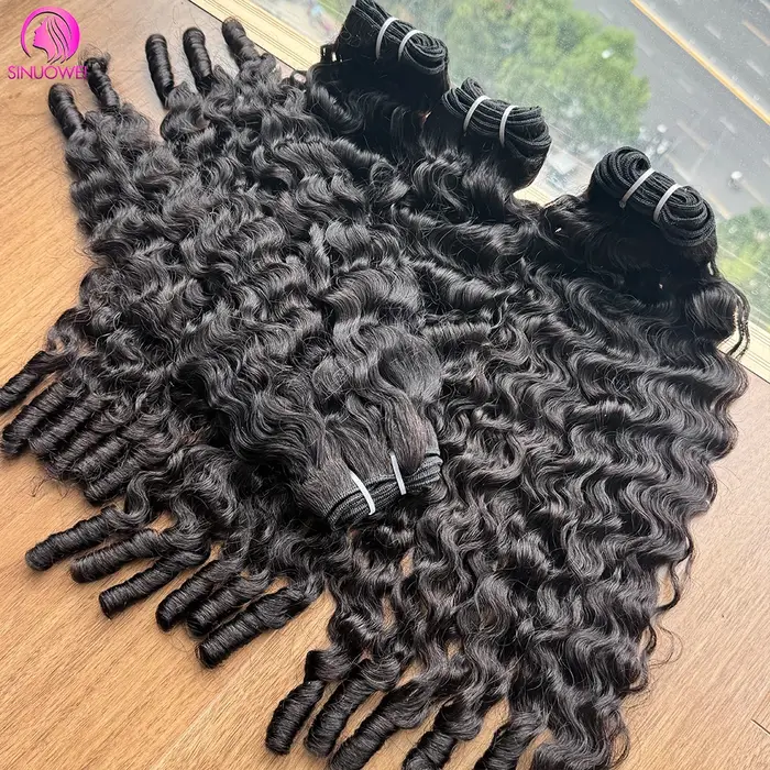 Paquets bouclés birmans Extensions de cheveux humains rebondissant bouclés couleur naturelle cheveux