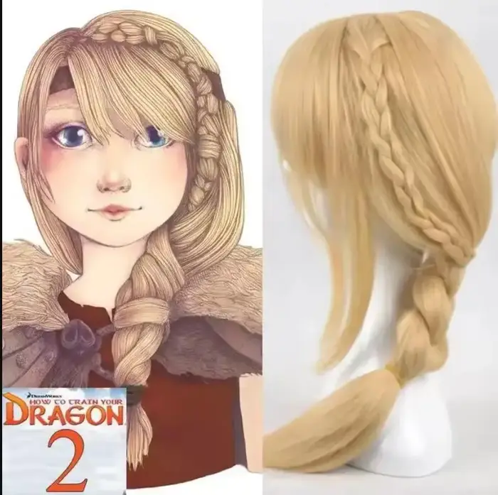 Nouvelles perruques de cosplay Astrid à longue tresse du film Comment dresser votre dragon 2 pour fe