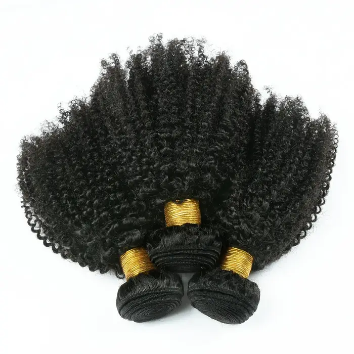 1/3 Afro crépus bouclés paquets brésiliens Afro crépus cheveux humains paquets traiter 8-28 "Extensi