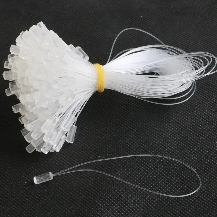 100 Pièces de micro-anneaux transparents pour extensions capillaires avec fil de tirage facile
