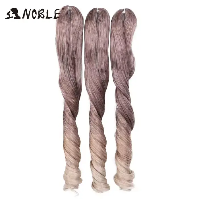 Cheveux nobles 18 pouces français bouclés Crochet tressage