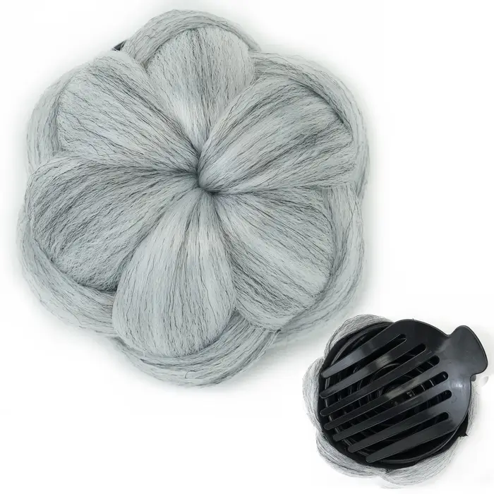 Soowee Chouchou pour cheveux tressés - Postiche à griffes pour un chignon facile et un coiffage chig