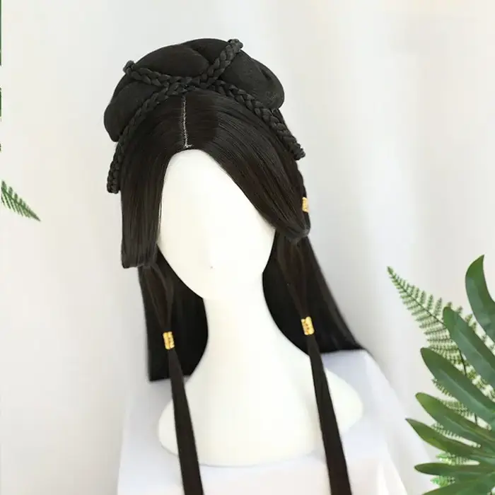 Casquette de perruque complète Hanfu 2025 : postiche chinoise ancienne tout-en-un pour femmes