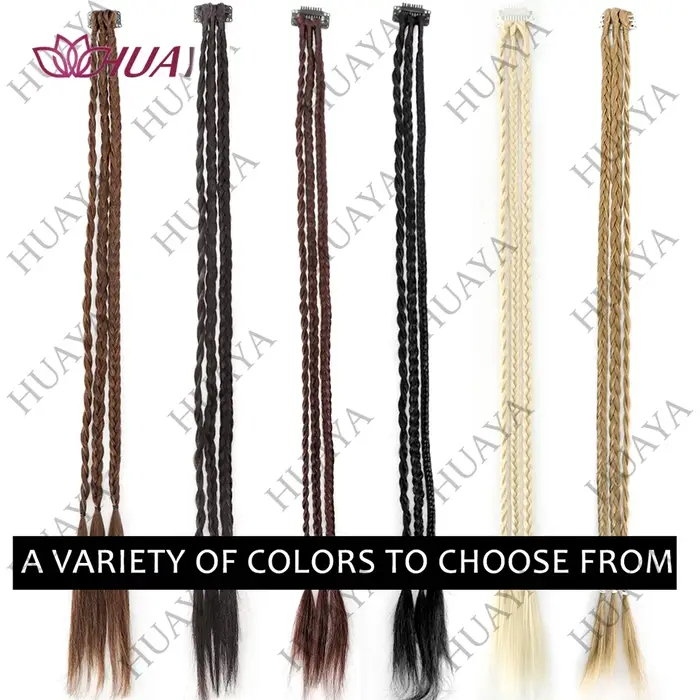 Perruque, queue de cheval synthétique torsadée tresse pince dans les Extensions de cheveux longues tresses