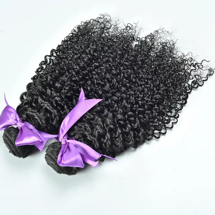 8-30 "Mongolien 100% Vierge Brut Afro Crépus Bouclés Cheveux Humains Bundles Deal Tissage 3/4 Bundle Offres Extension