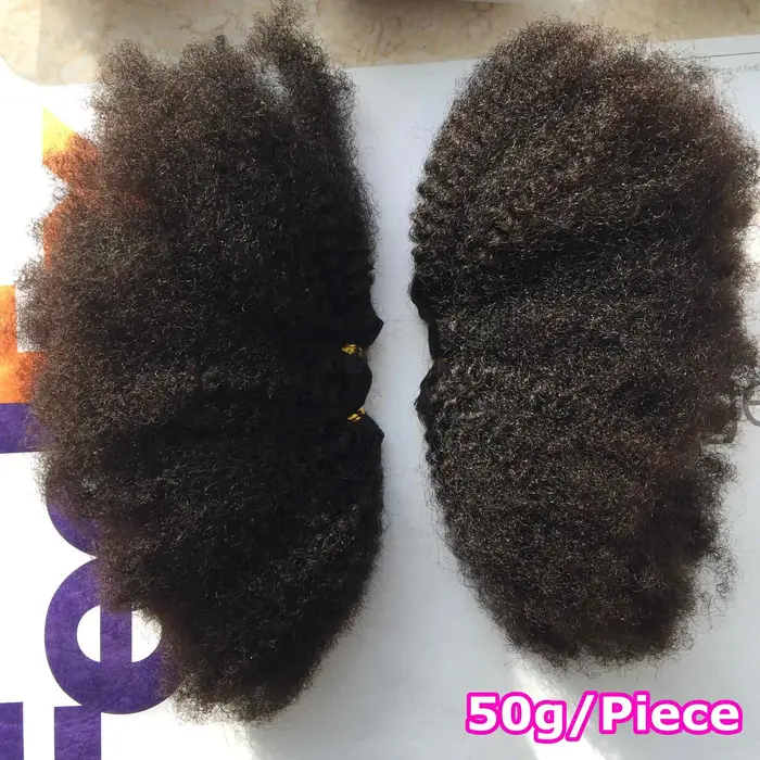 Tresses moelleuses Afro crépus bouclés paquets cheveux humains