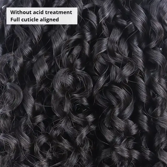 Extensions de cheveux humains bouclés crépus 15A Pixie Curls, lots de 3/4, cheveux vierges bruts bou
