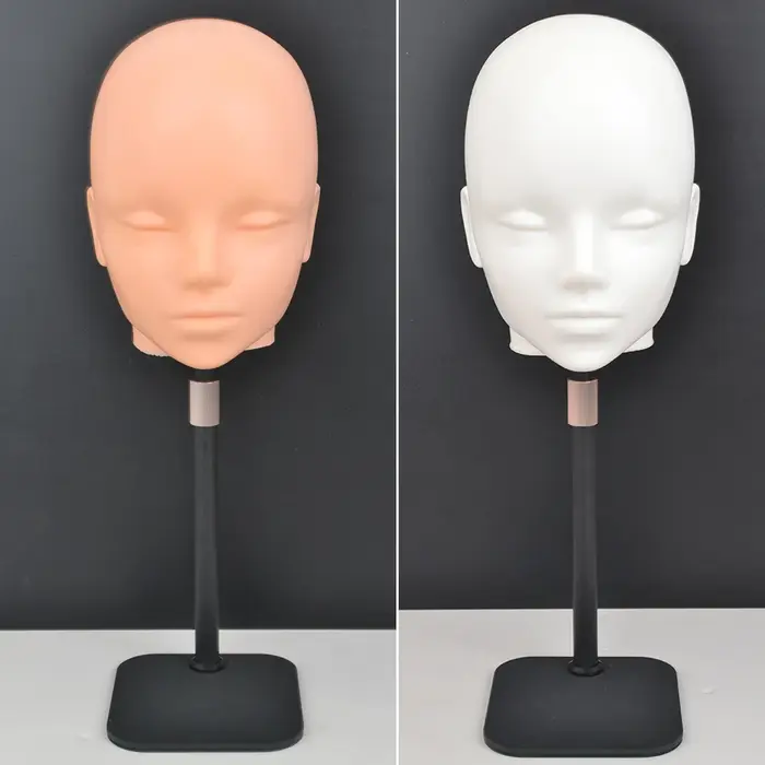 Support de perruque de tête de mannequin avec trépied de perruque réglable, affichage exécutif, épin