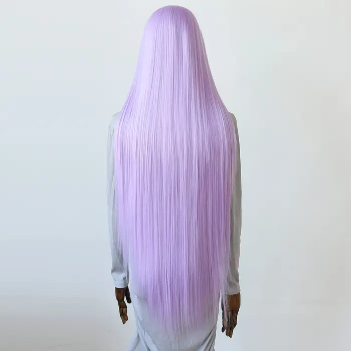 Perruque Lace Front Wig synthétique violet lavande clair