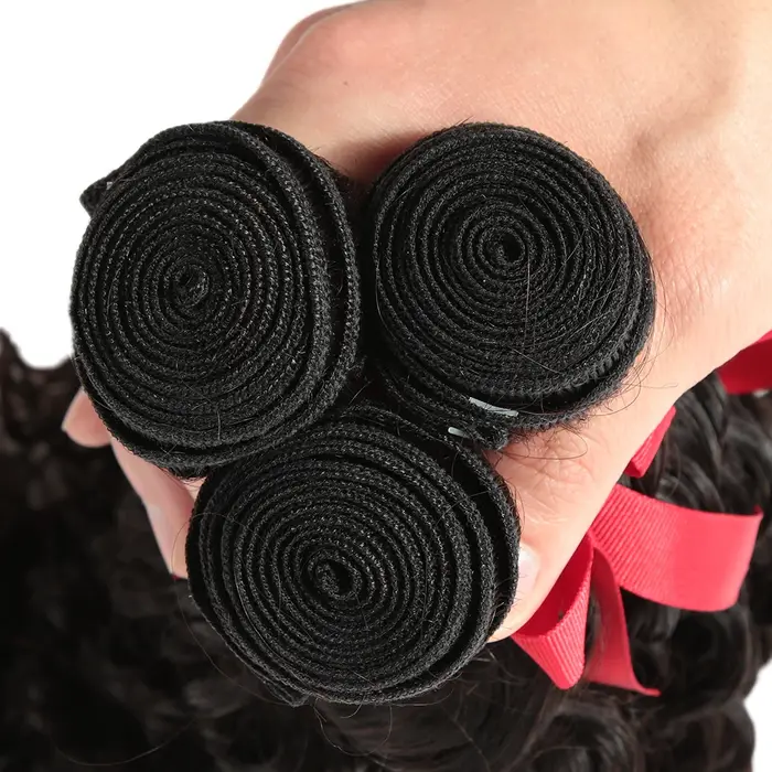 Mèches brésiliennes Remy naturelles élégantes, Deep Wave, 28 pouces, Extensions de cheveux bouclés, 