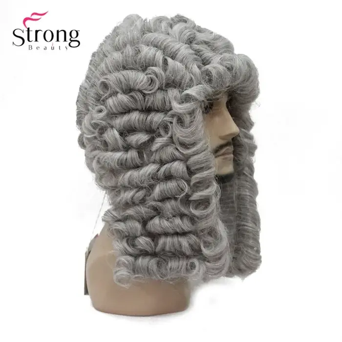 Perruque Cosplay synthétique pour homme, tenue de Costume, royale, Grand, Blonde, de style occidenta