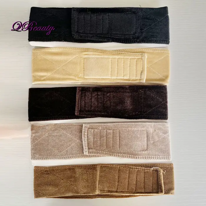 Poignées de perruque en velours bandeau à poignée réglable bandeaux pour perruques frontales en dentelle