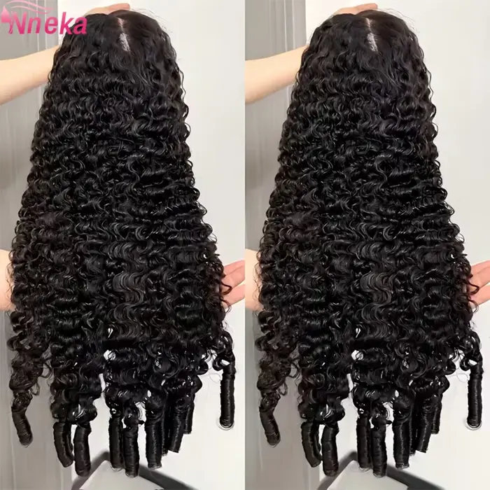 Perruque Cheveux Humains Bouclés Birmans 36 Pouces, Dentelle Frontale HD 13x4 13x6, Densité 200, Pré