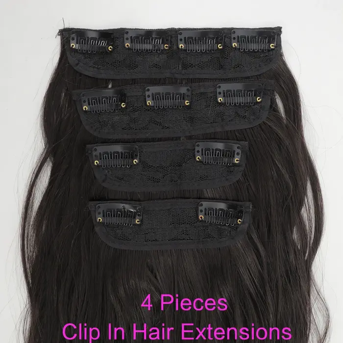 Lot de 4 extensions de cheveux à clipser