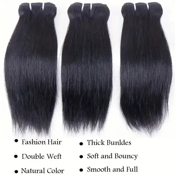 Paquets droits cheveux humains