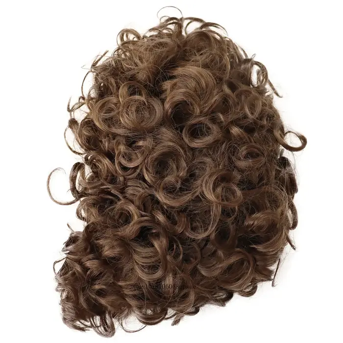 Perruque synthétique marron pour hommes