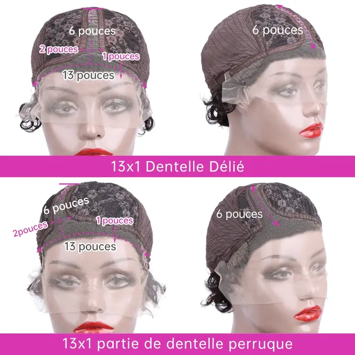 Perruque Bob Brésilienne Naturelle Remy, Cheveux Courts Bouclés, Coupe Pixie, Pre-Plucked, Water Wave, Bon Marché, pour Femme