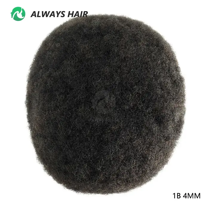 Afro toupet Curl 4mm 6mm 8mm 12mm 0.12-0.14mm peau