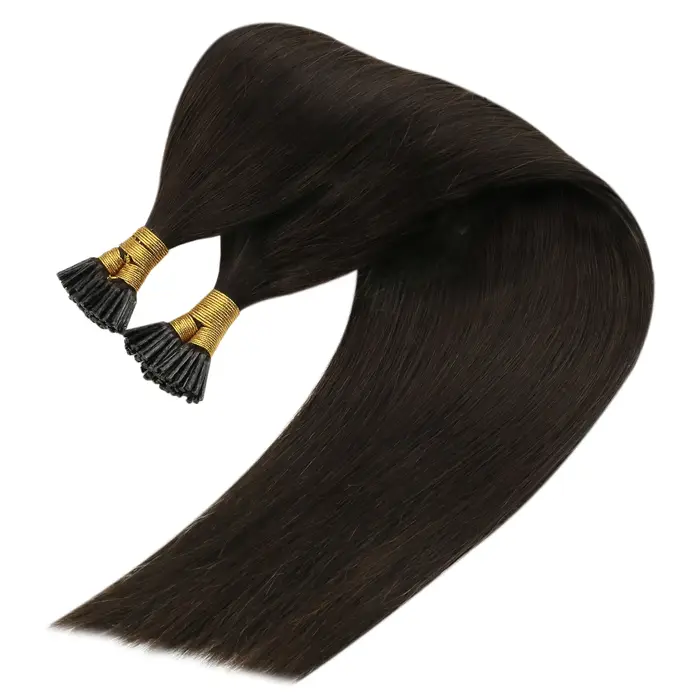 VeSunny-Extensions de Cheveux Naturels Lisses Blonds I-Tip, Qualité Salon, Optique Pré-collée