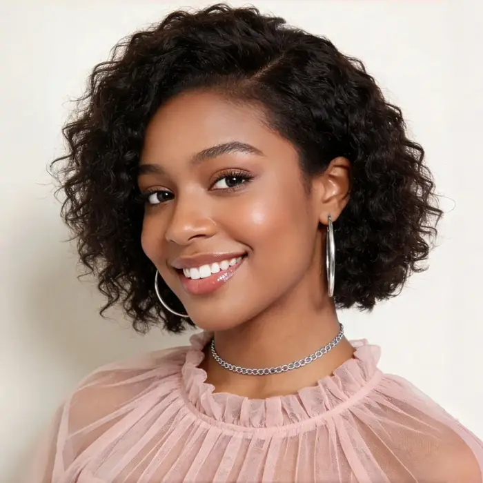 Perruque Lace Frontal 13x4 de 8 pouces