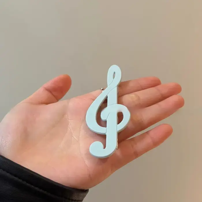 Pinces à cheveux bleues Y2K rétro Note de musique